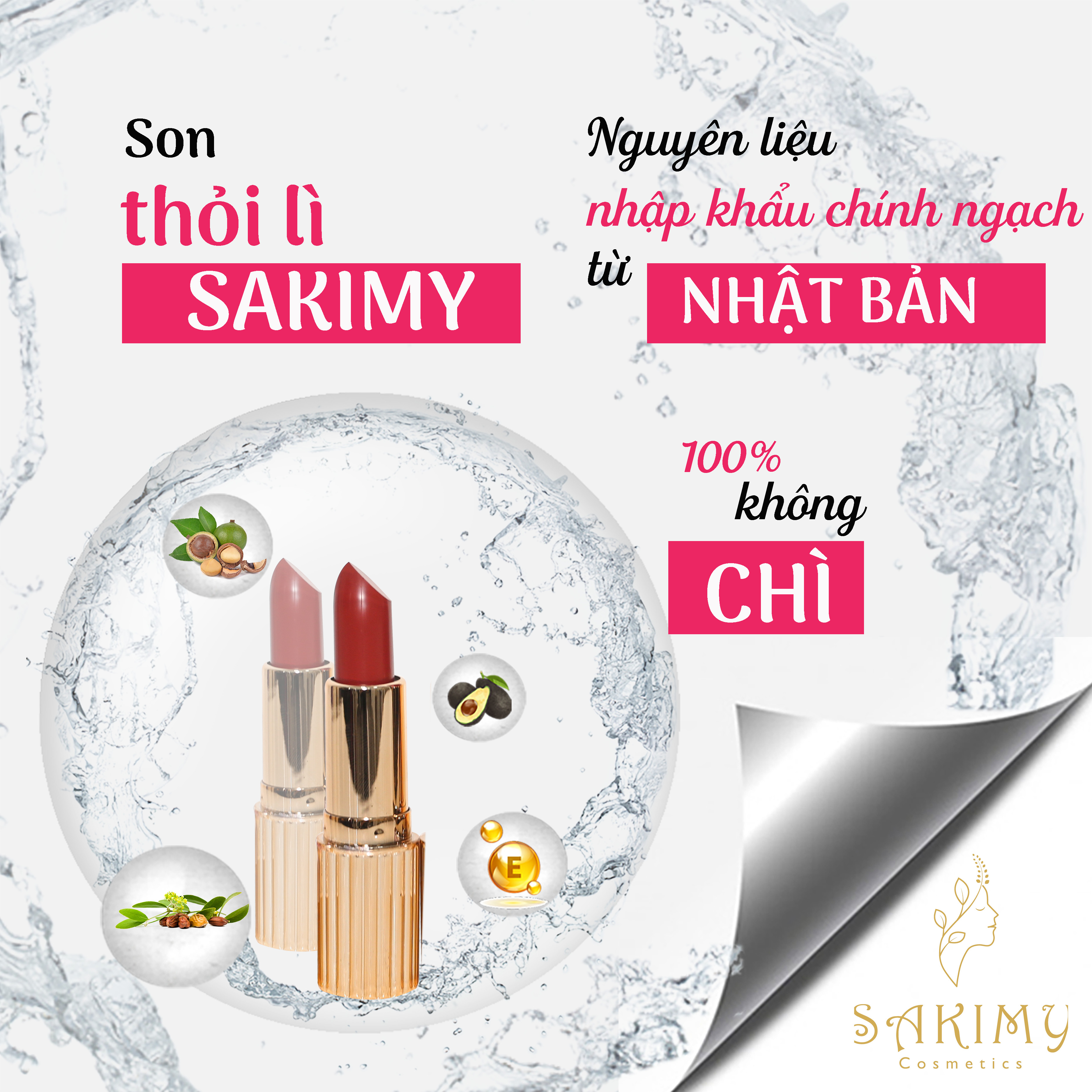Sét Son Thỏi Siêu Lỳ + Son dưỡng mềm mịn môi Sakimy (hàng chính hãng)