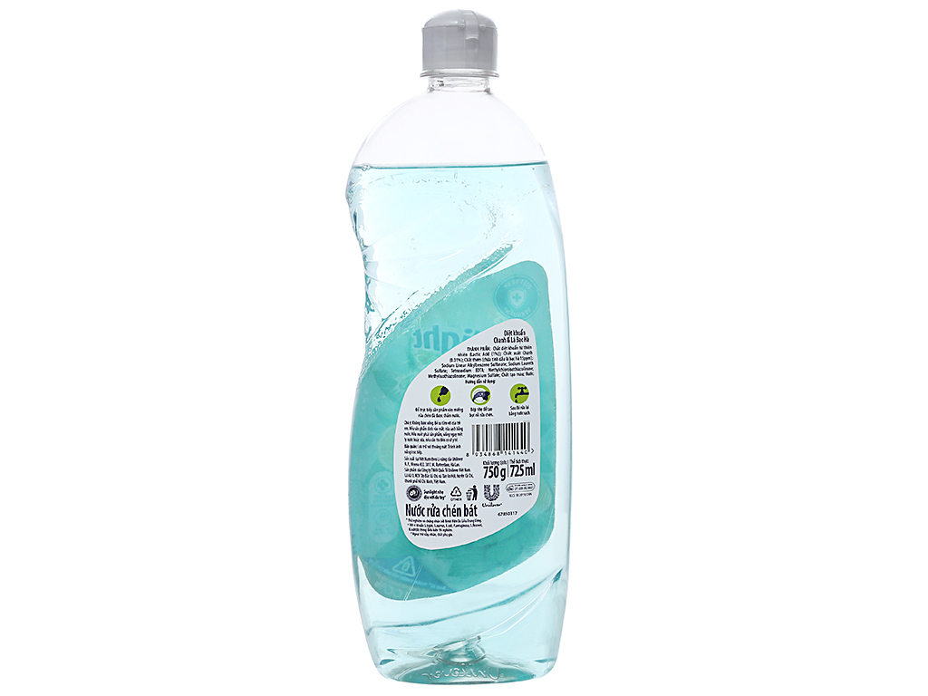 Nước rửa chén Sunlight Extra chanh và lá bạc hà chai 750g