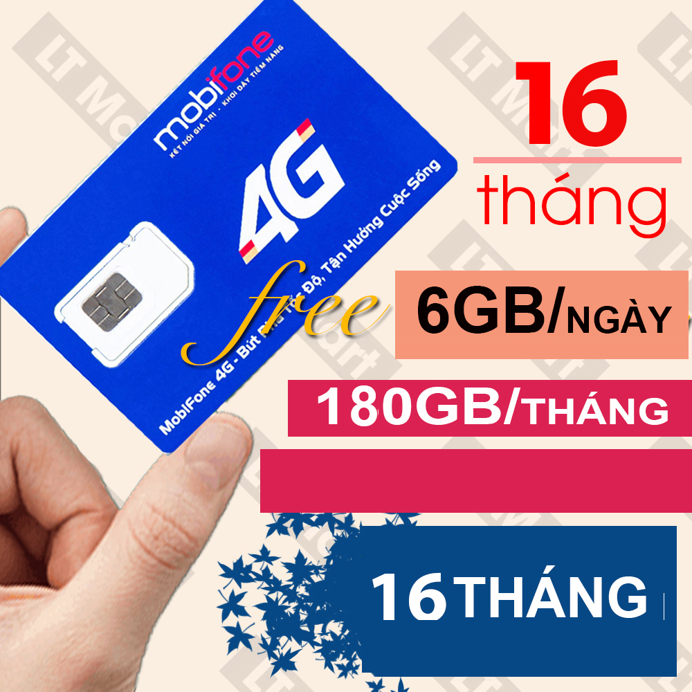 FREESHIP - CHƯA KÍCH HOẠT.Sim 4G Mobifone 1 năm 150GB/Tháng, 180Gb/tháng, Sim 4G sim 4g 12FD50 12mdt50 12max90 24G12