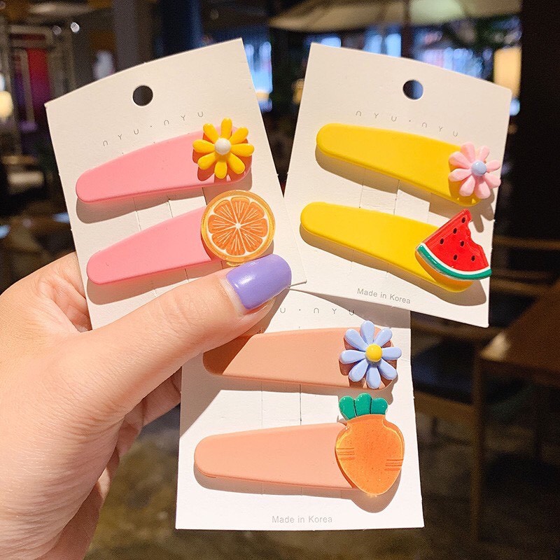 COMBO 2 KẸP TÓC TRÁI CÂY CUTE