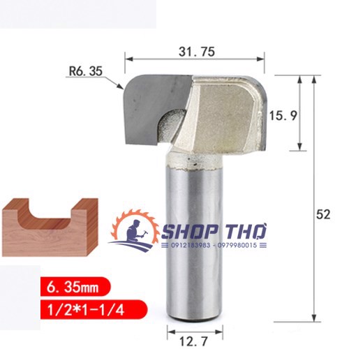 Mũi phay Tideway đánh rãnh bo tròn LC0501