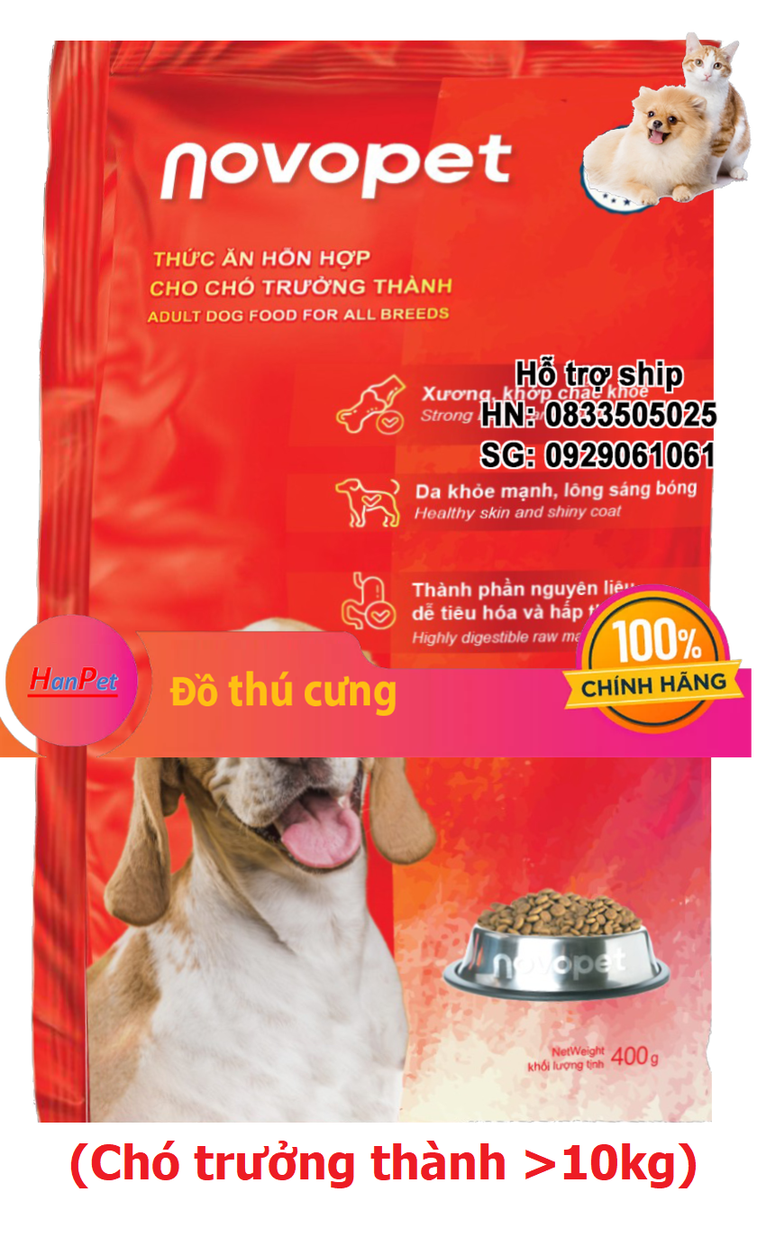 Hanpet - Novopet KEOs Thức ăn cho chó lớn vị thịt bò - Thức ăn cho mọi loại chó trên 10kg