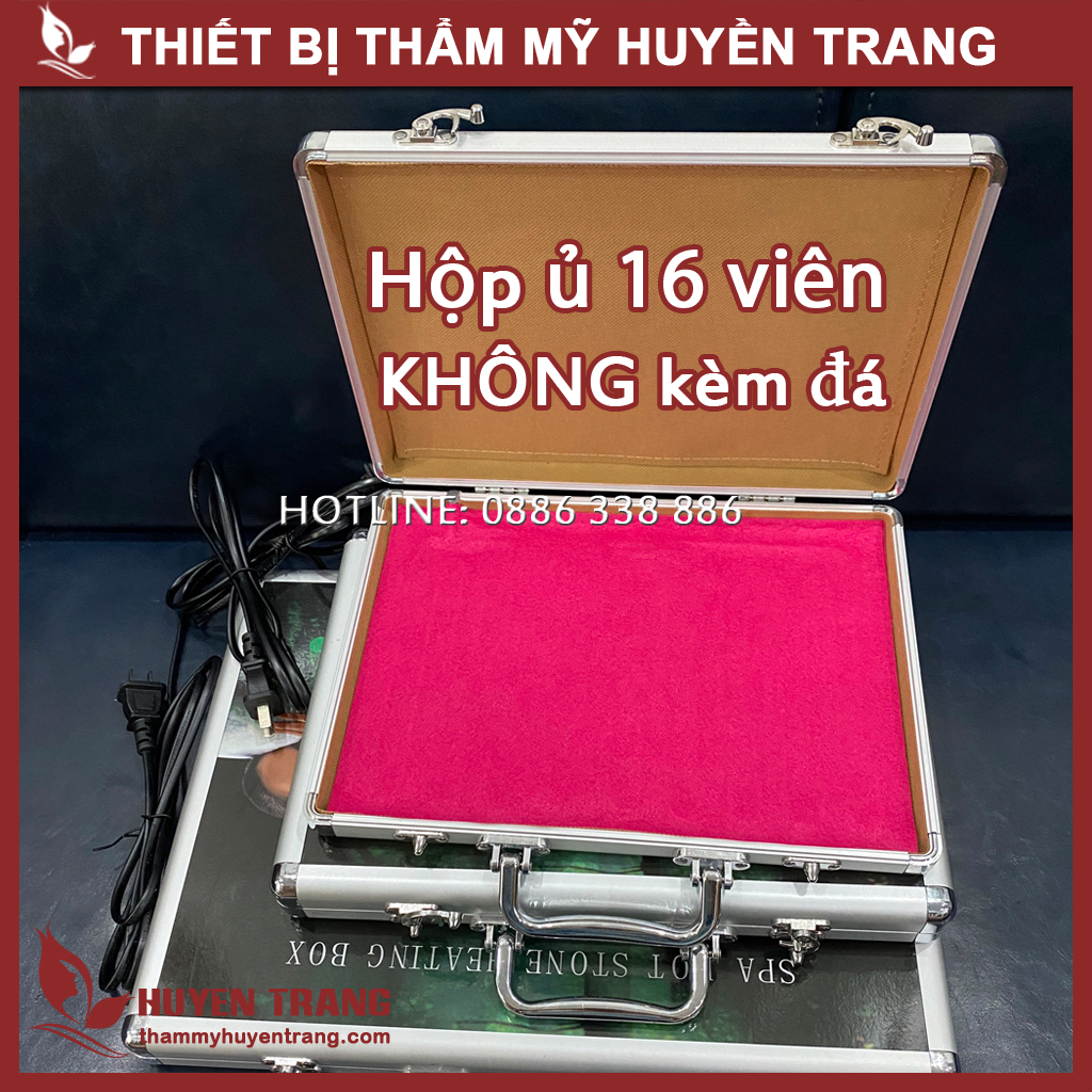Bộ đá nóng massage 16 / 20 / 28 viên có hộp ủ nóng sang trọng - thẩm mỹ huyền trang