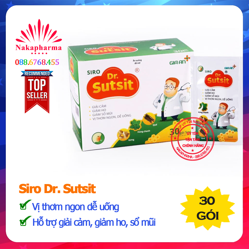 Siro Dr. Sutsit Gia An – Hỗ trợ giải cảm, giảm ho, sổ mũi, ho có đờm - Dr.Sutsit