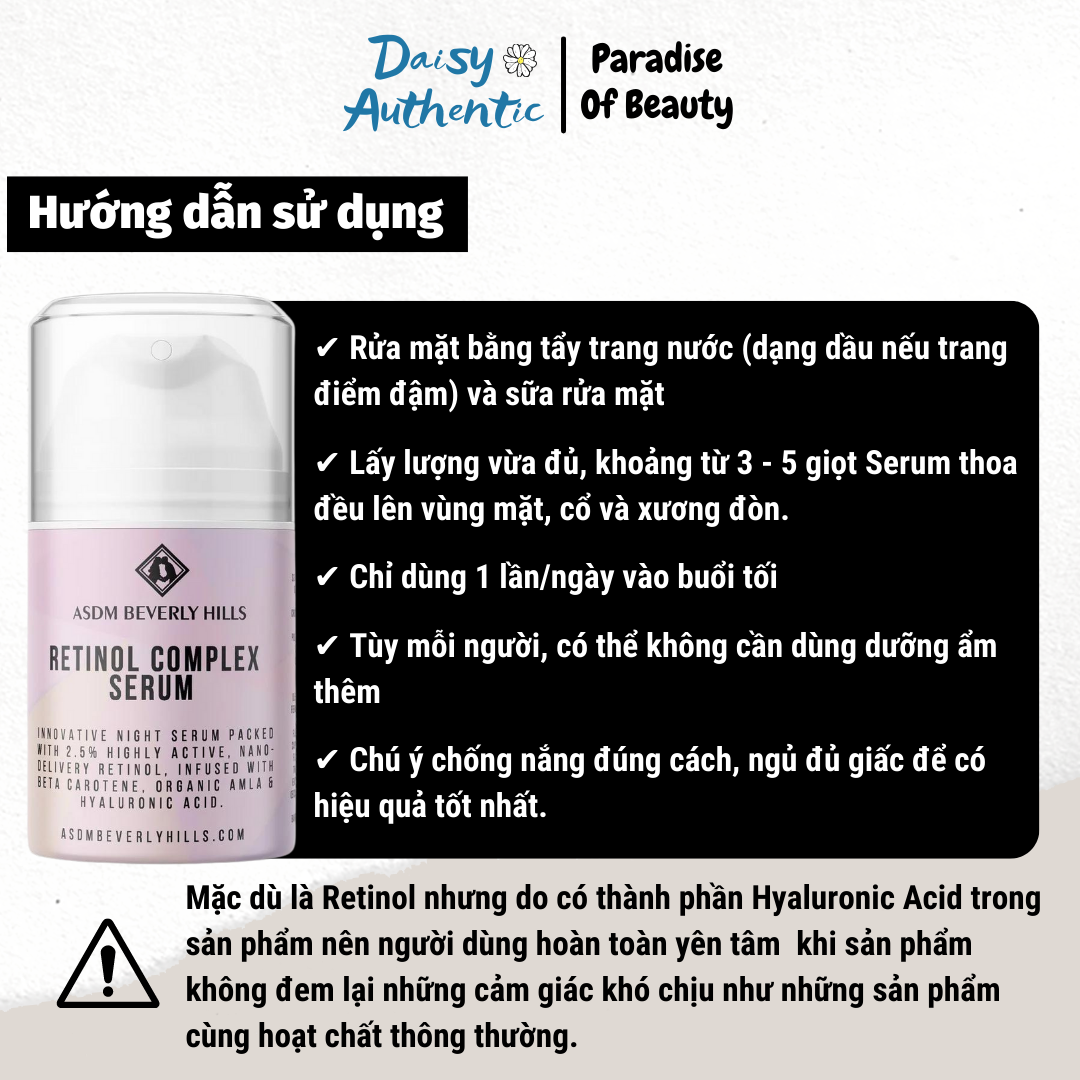 Tinh Chất Làm Sáng Da ASDM Beverly Hills Retinol Complex Serum 60ml