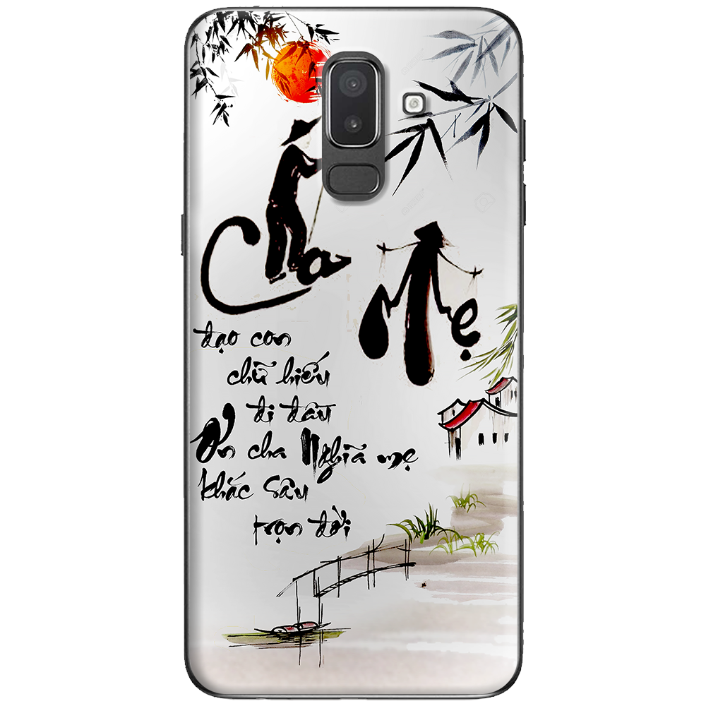 Silicone case for Samsung J8 - Thư pháp cha mẹ