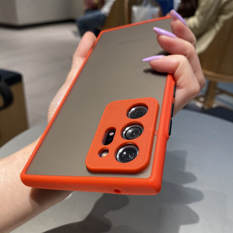 [19] Ốp lưng SAMSUNG nhựa cứng viền màu bảo vệ camera Note 8 Note 9 Note10 Note10 plus Note 20 Note 20 Ultra