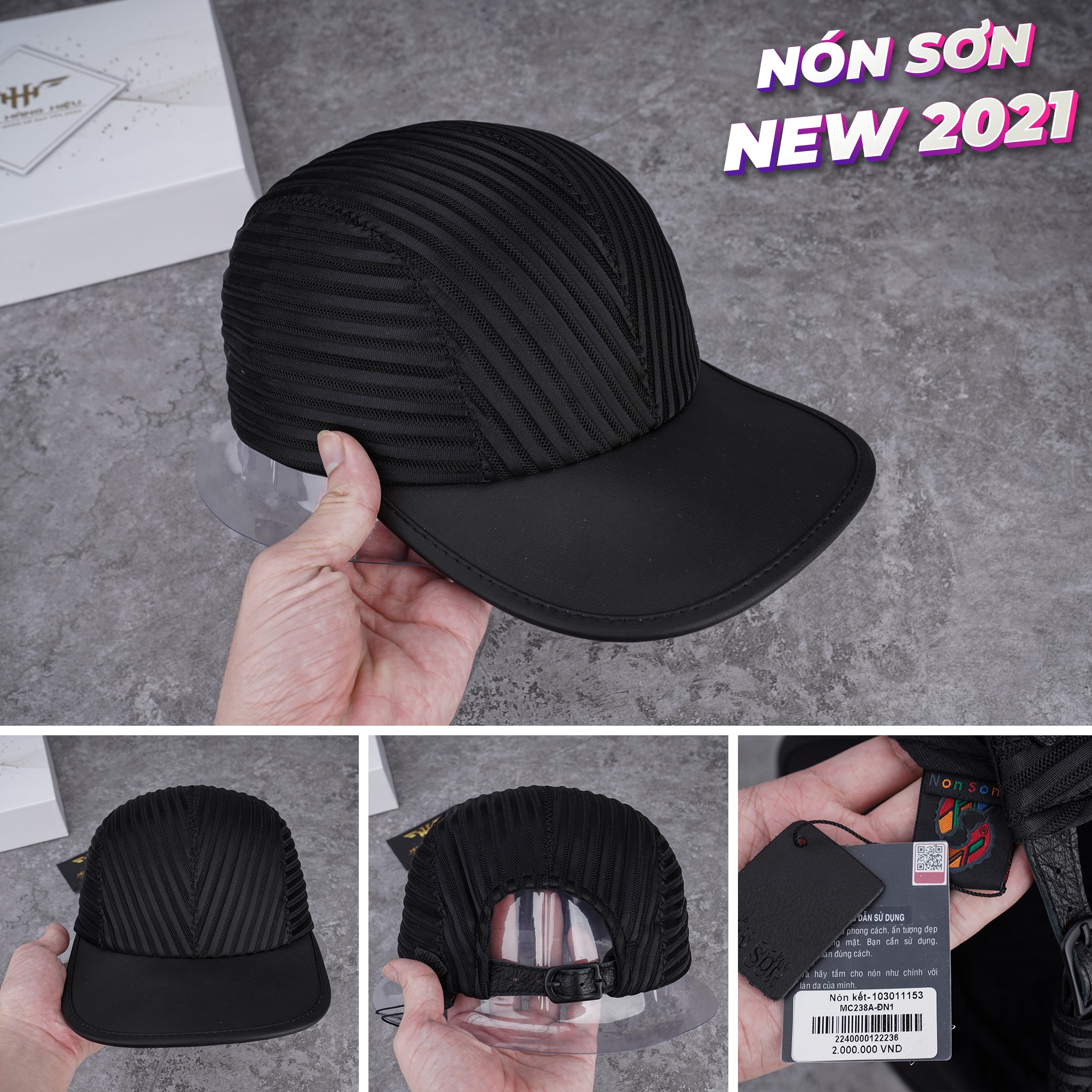 MŨ NÓN SƠN MẪU MỚI VẢI LƯỚI PHỐI DA MỀM MÀU ĐEN CỰC CHẤT LÒNG SÂU ÔM ĐẦU , NÓN SƠN CHẤT , MŨ CHẤT NÓN SƠN