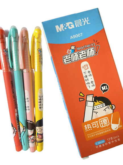 Bút nước xóa được m&g akpa9007-mực xanh 0.38mm) hình chipi siêu cute -1 cây