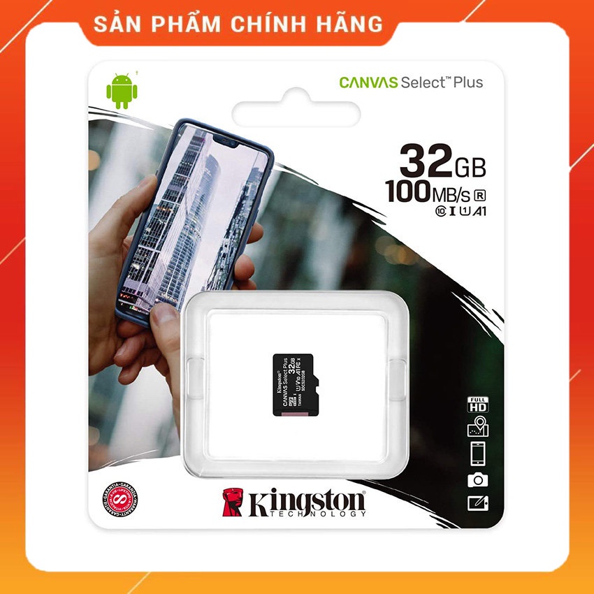 Thẻ Nhớ Kingston 32GB Micro SD Class 10 SDCS2/32GBSP (Không adapter)