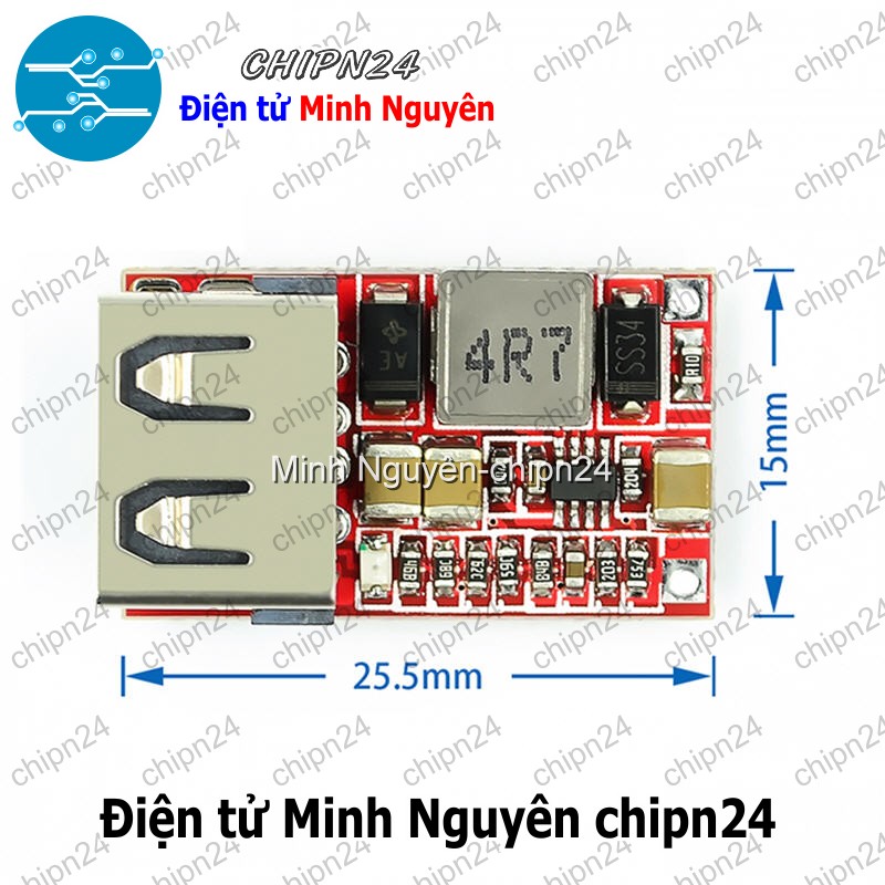 [1 cái] (D26) Mạch Nguồn Giảm áp DC Mini 5V3A cổng USB - HH002446