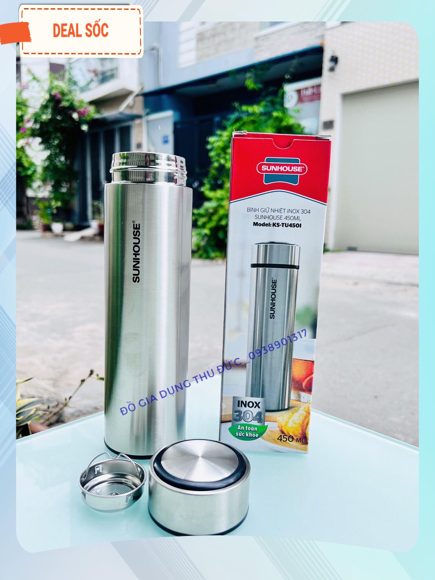 Bình giữ nhiệt Inox Sunhouse 450ml
