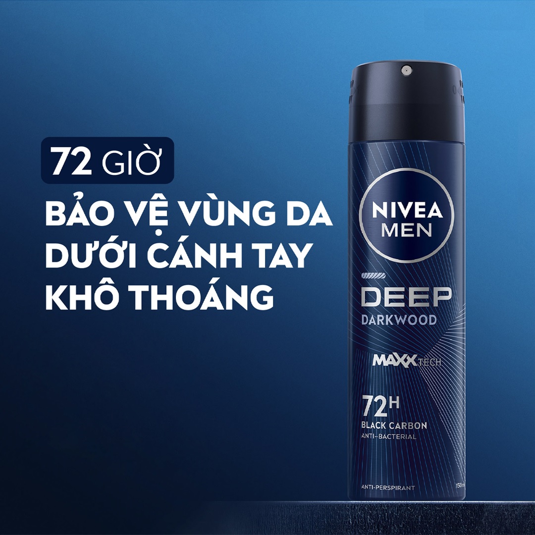 Xịt Khử Mùi Cho Nam Nivea Men 48h 150ml