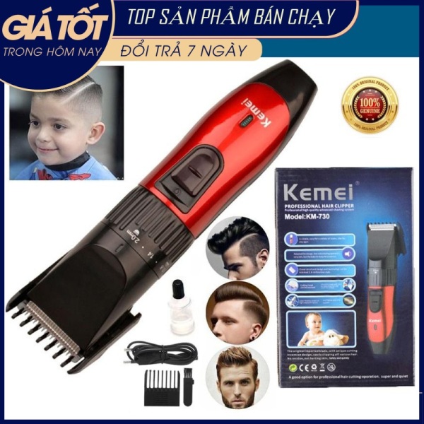 tông đơ cắt tóc gia đình sạc điện Kemei 730 dụng cụ cắt tóc tỉa tóc chuyên nghiệp( bảo hành 12 tháng) cao cấp