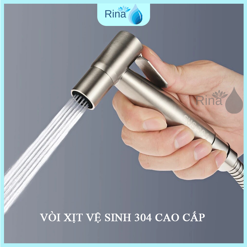 Đầu vòi xịt vệ sinh inox sus 304 có gác