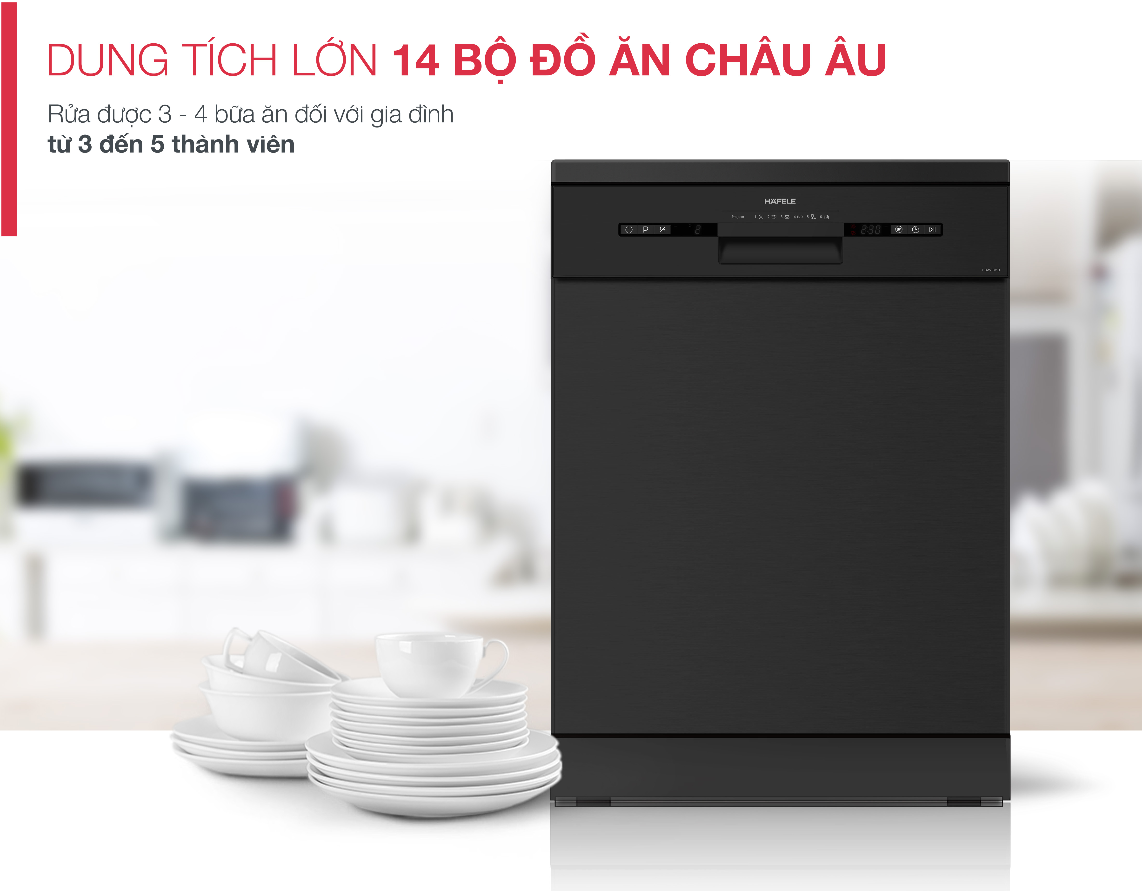 Máy rửa chén Hafele HDW-F601B 535.29.670