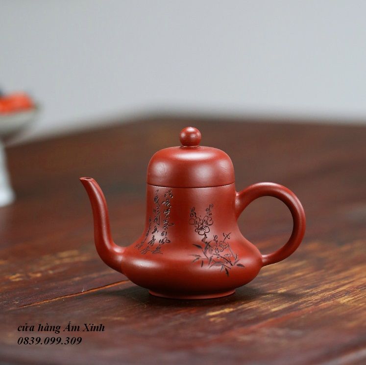 Ấm Tử Sa Nghi Hưng Tư Đình 130 ml (Đại Hồng Bào)