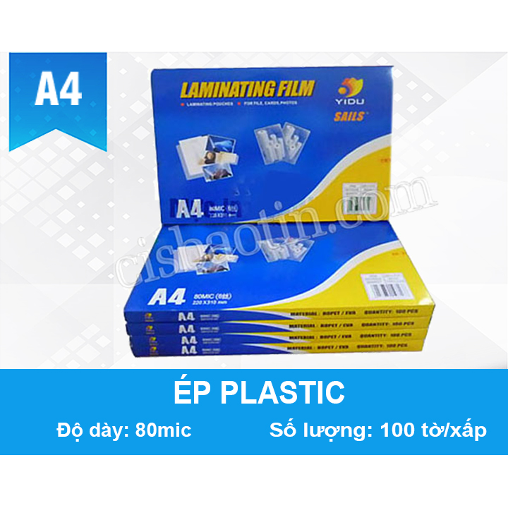 [HCM]COMBO 10 XẤP_MÀNG ÉP PLASTIC- KHỔ A4- 80MIC