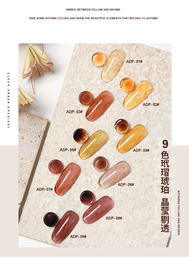 Sơn gel AS mã ADP - màu thạch | chai đỏ 15ml
