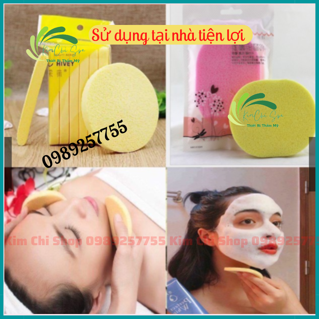 Gói 12 miếng mút rửa mặt - Bọt biển