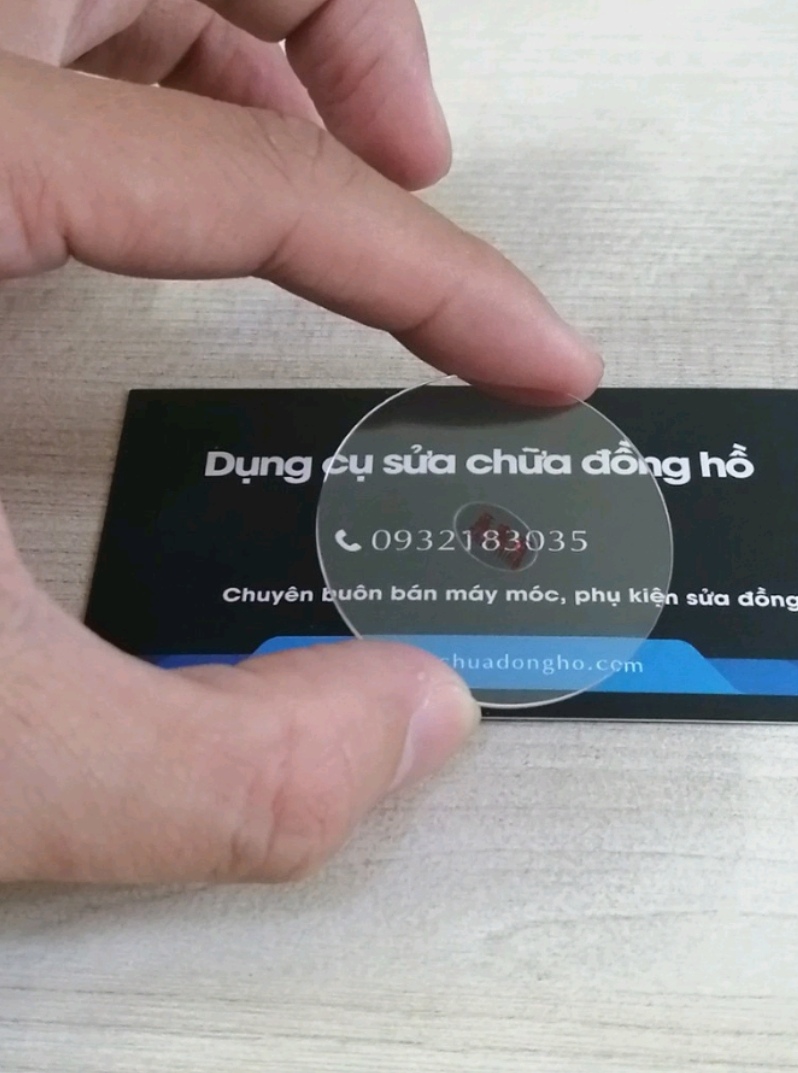 Mặt kính phẳng sapphire tròn nguyên khối cho đồng hồ dày 1mm, 1.2mm