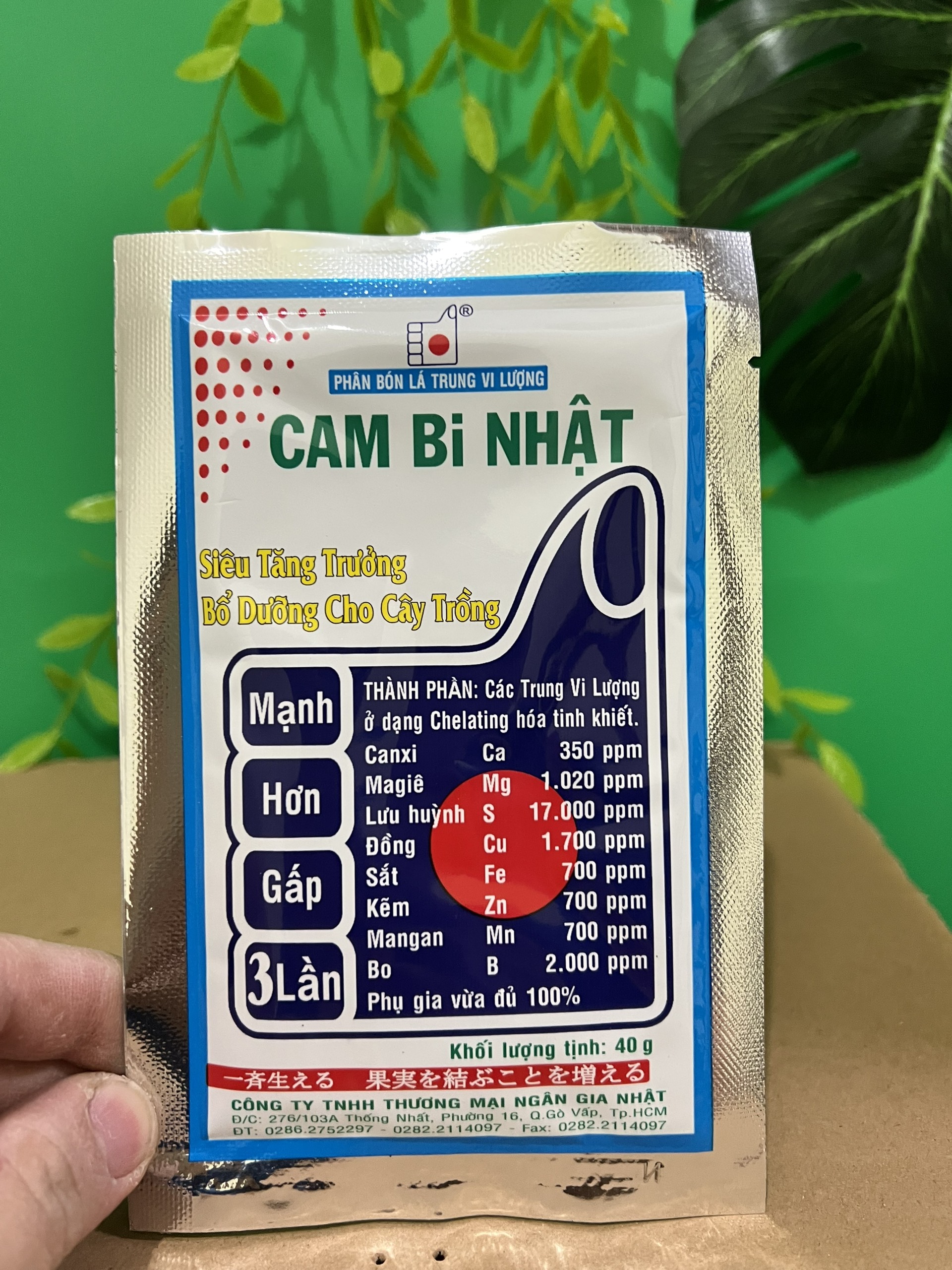 phân bón lá trung vi lượng Cam bi Nhật dành cho hoa lan cây cảnh