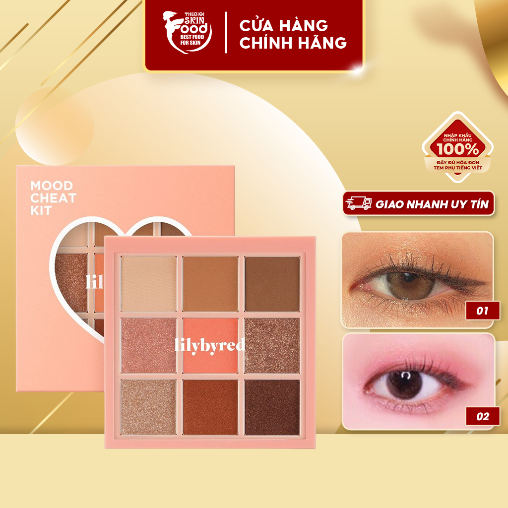 Bảng Phấn Mắt 9 Màu Lilybyred Mood Cheat Kit