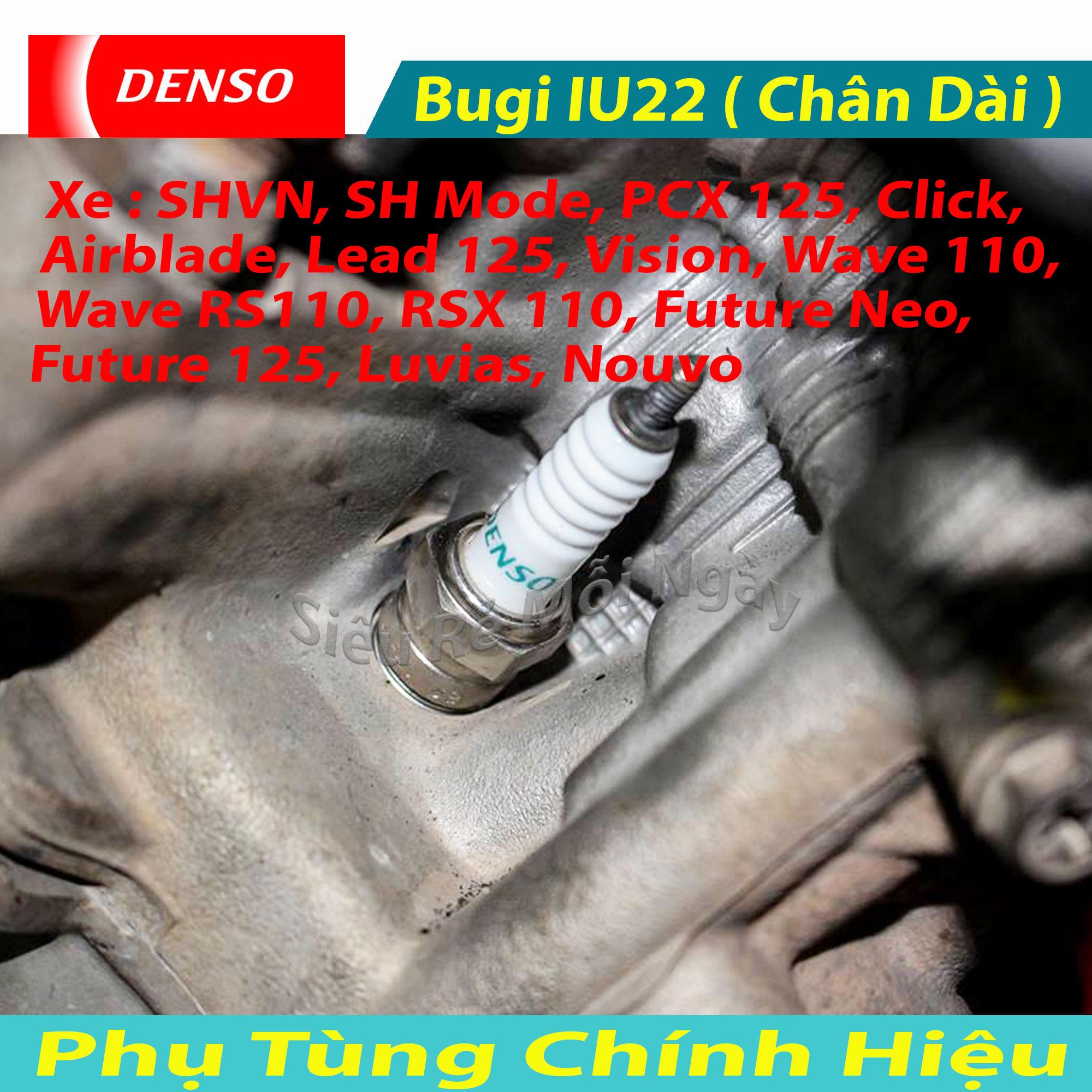 [HCM]Bugi Iridium Denso IU22  ( Chân Dài )