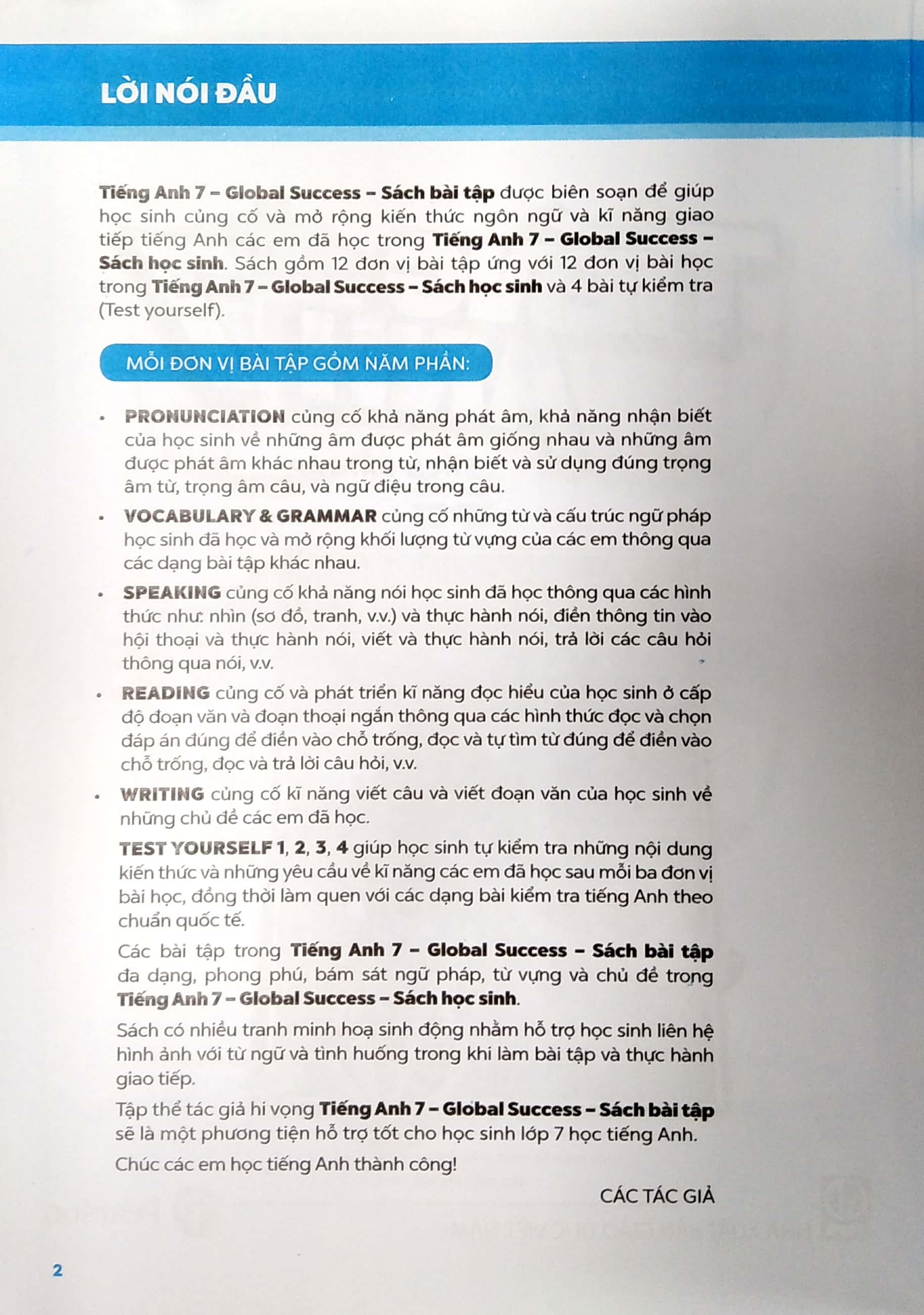 Fahasa - Tiếng Anh Lớp 7 - Sách Bài Tập (Global Success) (2022)