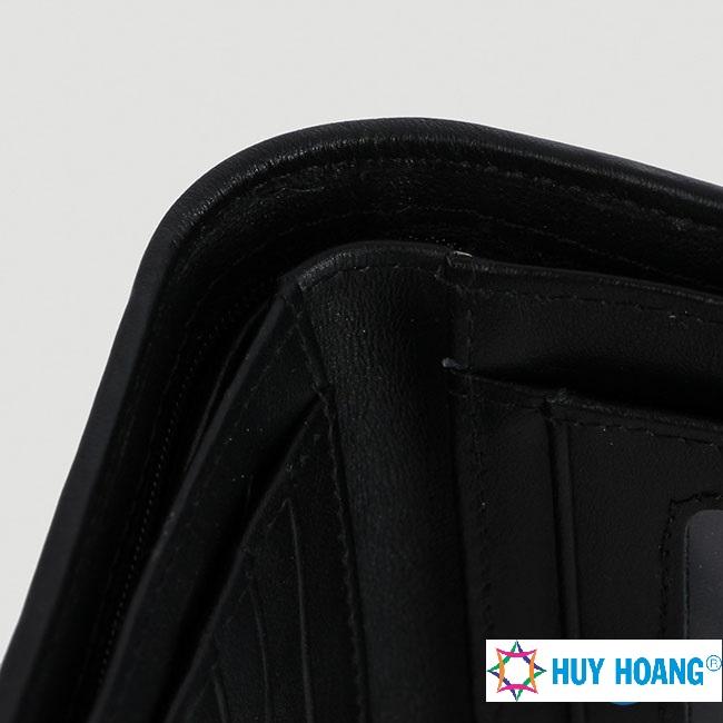 Bóp nam da đà điểu da chân kiểu đứng màu đen HK2413