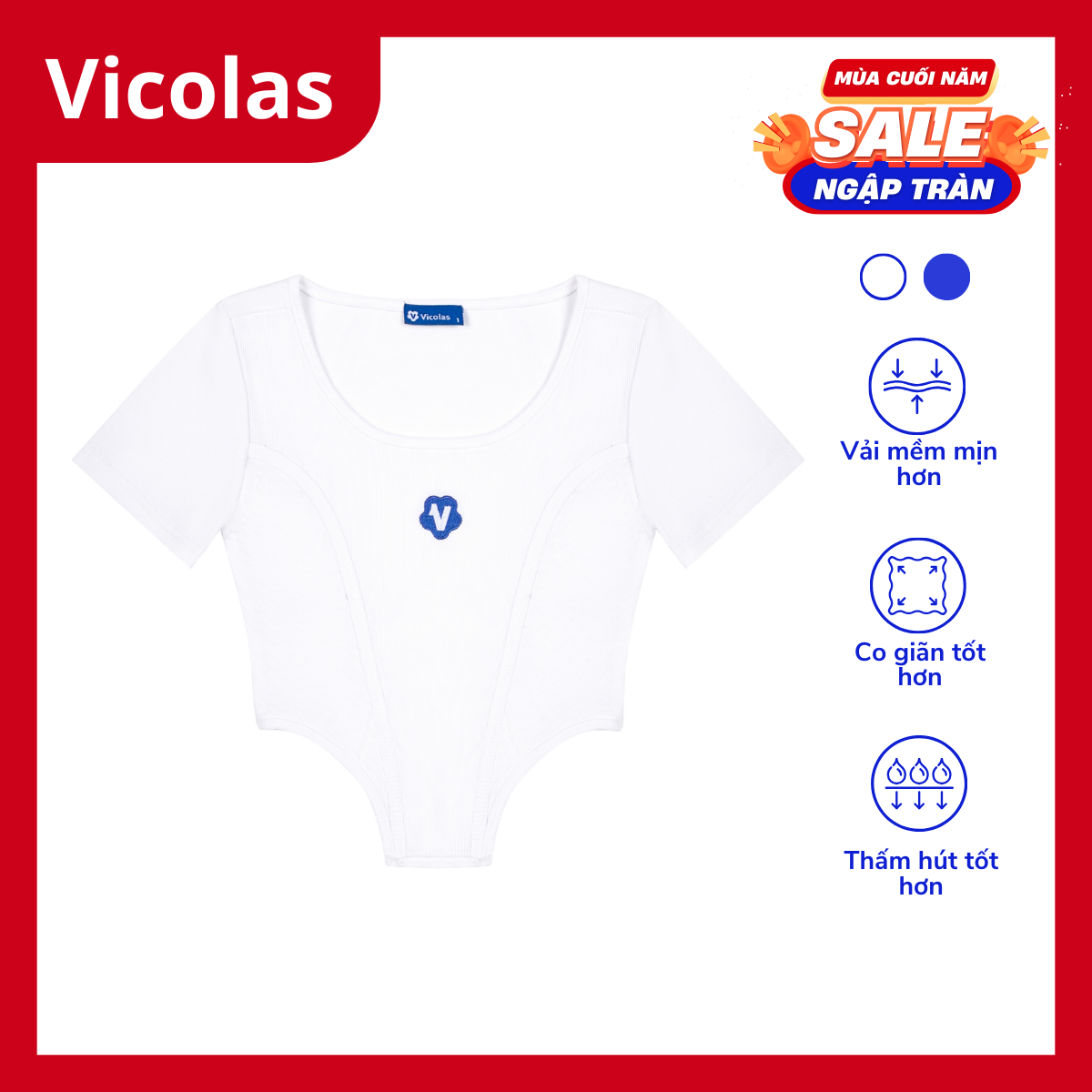 Áo croptop khoét eo tay ngắn Vicolas - VICO16