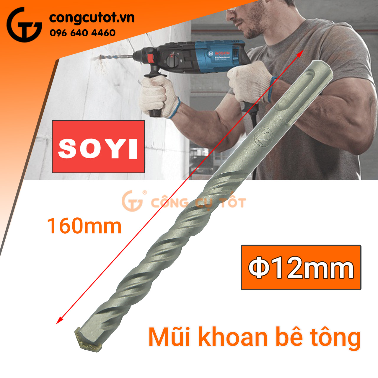 Mũi khoan bê tông SOYI các cỡ
