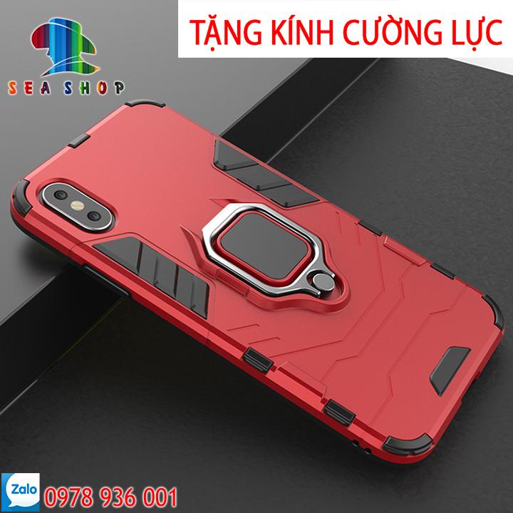 Ốp lưng iPhone Xs Max iRon man kèm iRing chống sốc