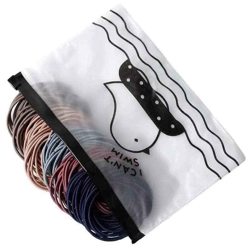 Túi 100 chun tóc, chun buộc tóc, chun 100 sợi, chun cho bé