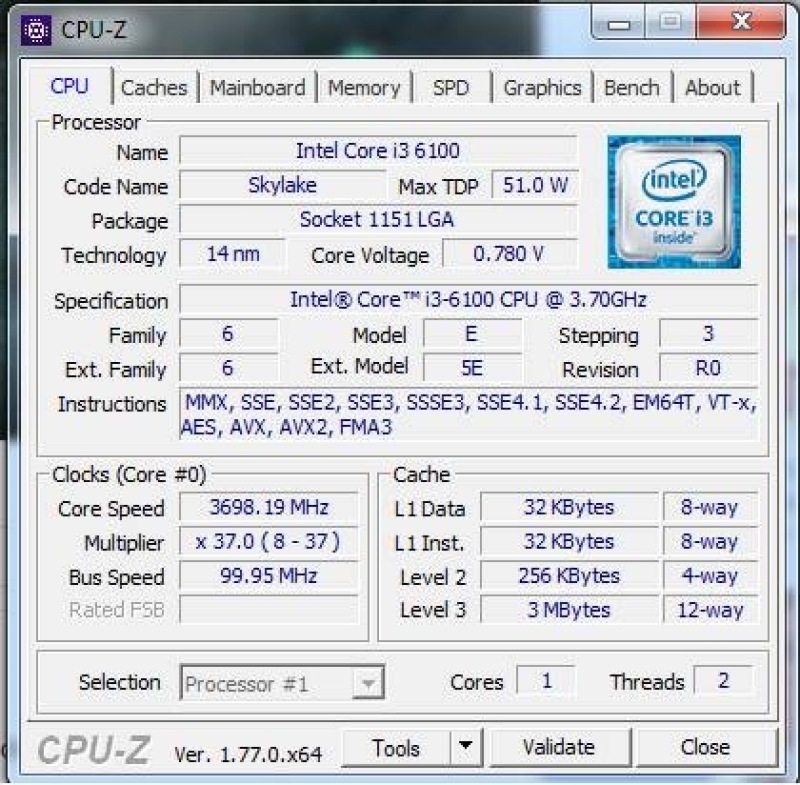 Bảng giá CPU Intel i3 6100 3.7 GHz, i3 6098p 3.6GHz /2nd /số lượng lớn Phong Vũ