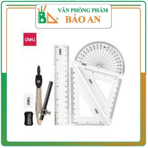 Bộ compa deli, bạc gồm 8 dụng cụ/bộ - eg30505