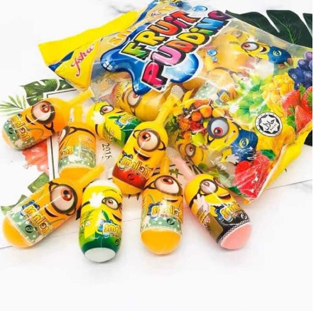 Thạch Rau Câu Trái Cây Fruit Pudding Minions ( Bịch 24 cây )