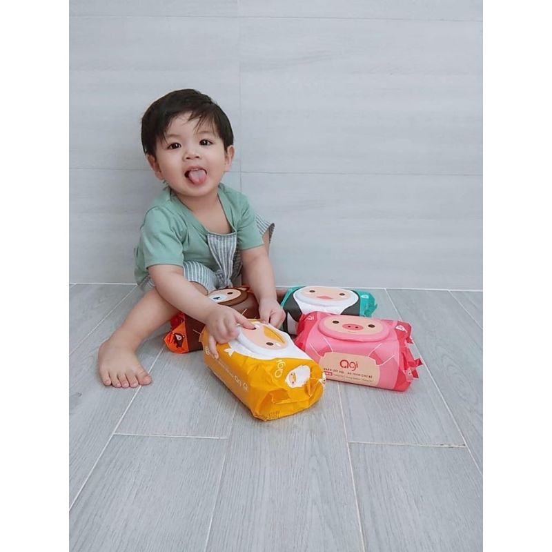 [KHÔNG QUÀ ](Hàn Quốc) khăn ướt agi 100 tờ - không mùi