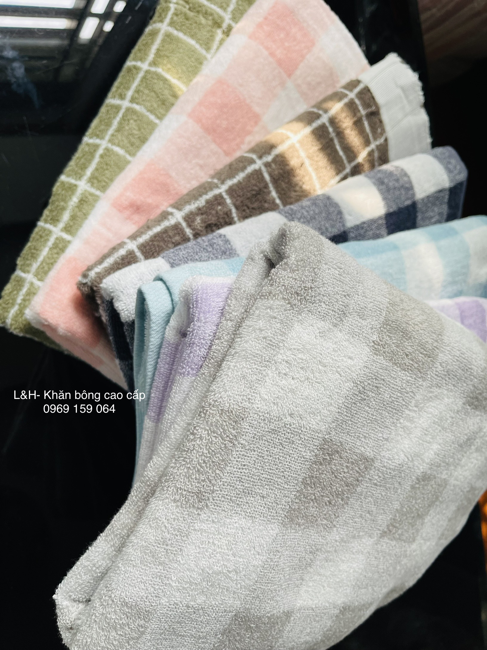 Khăn tắm Kẻ Nhật Muji, KT 70x140cm