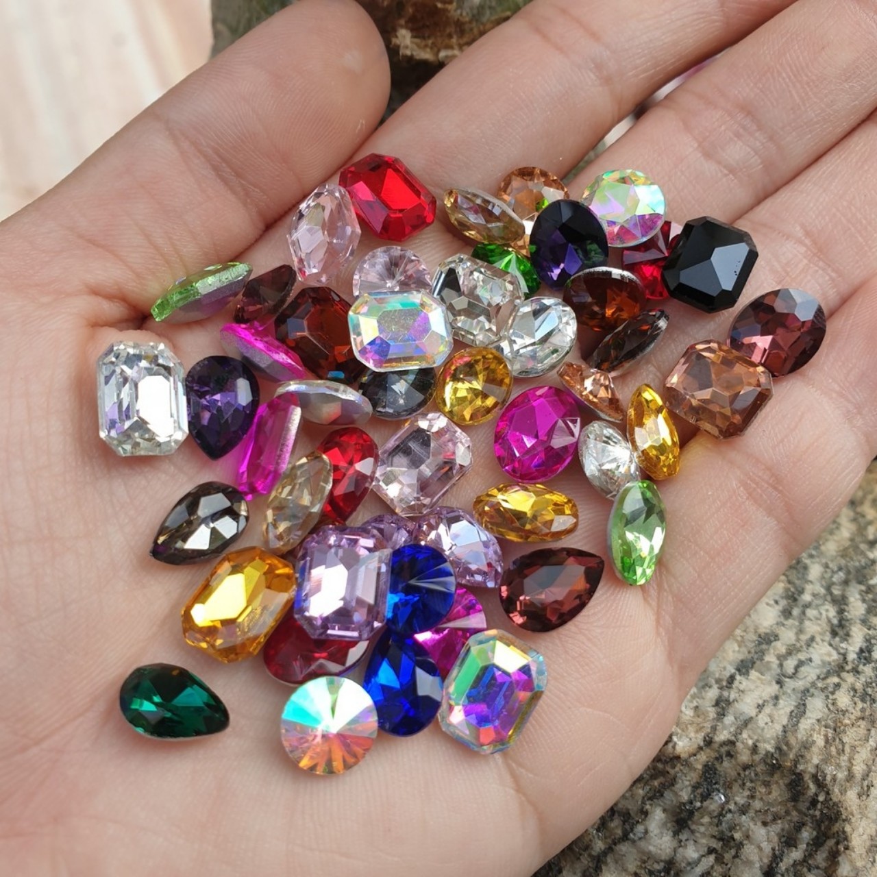 Set 50 viên đá khối trang trí móng BYH093