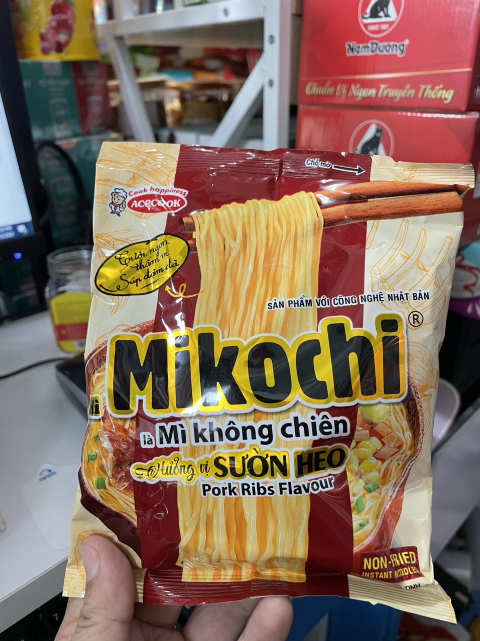 Mikochi pork paste free noodle 80g package-24 pack-bat Muoi