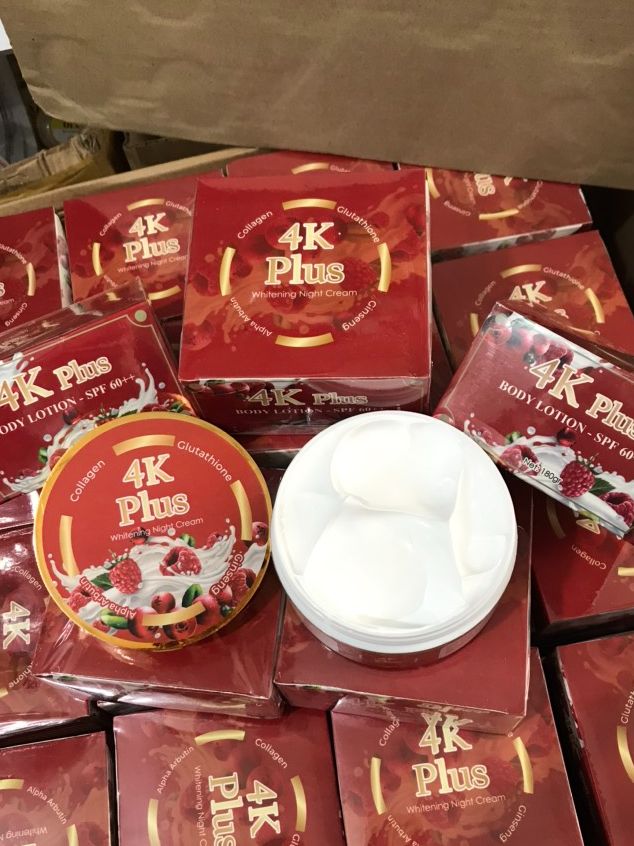 [Ảnh thật] KEM BODY 4K PLUS ĐỎ THÁI LAN CÓ HẠT TINH THỂ