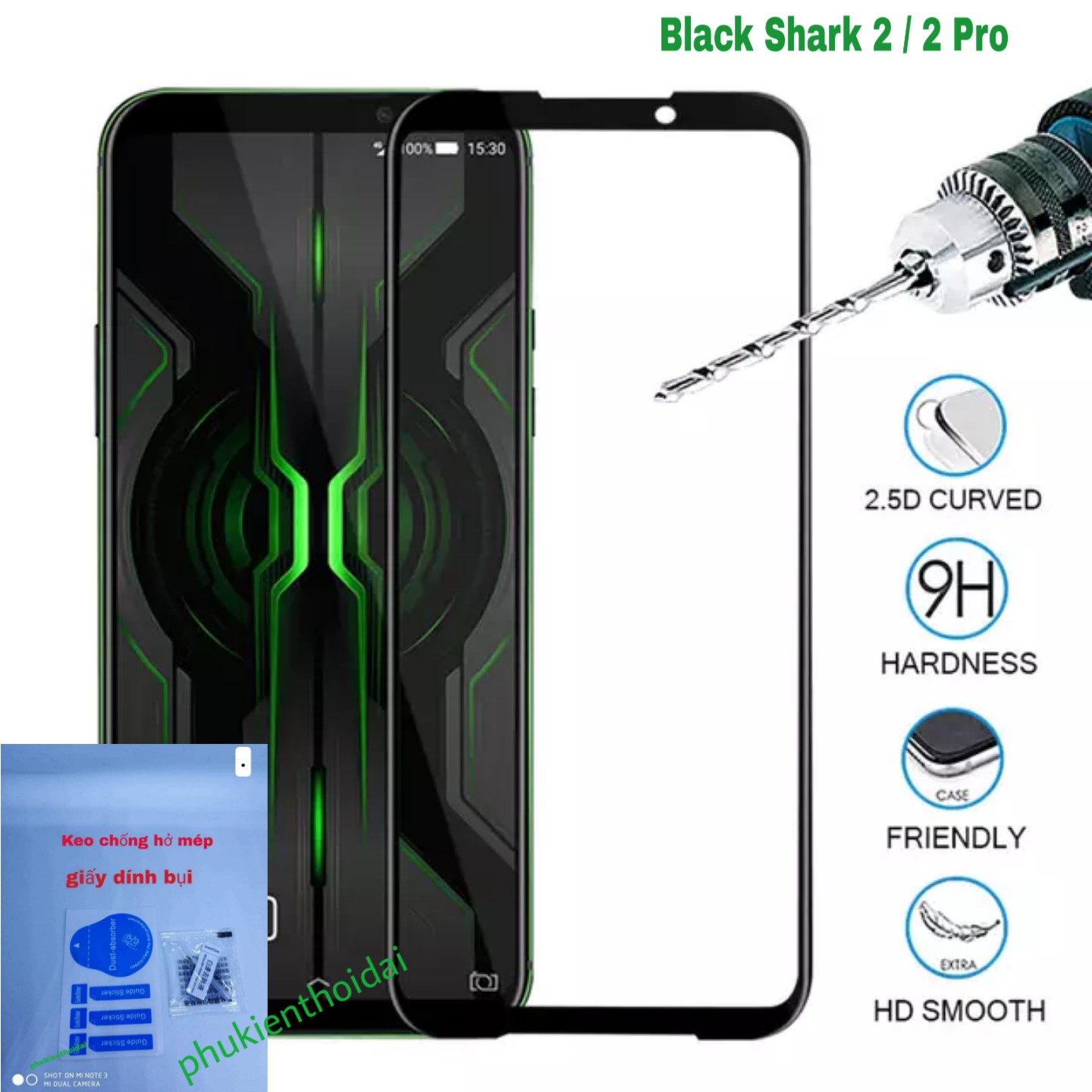 Kính cường lực Black Shark 2 / 2 Pro dùng chung Full màn cao cấp