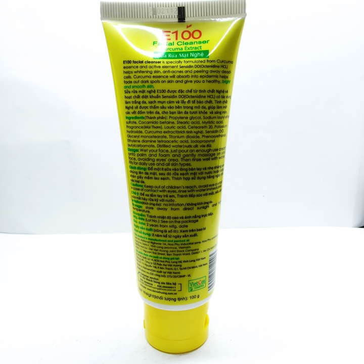 Sữa rửa mặt Nghệ E100 - Tuýp 100g