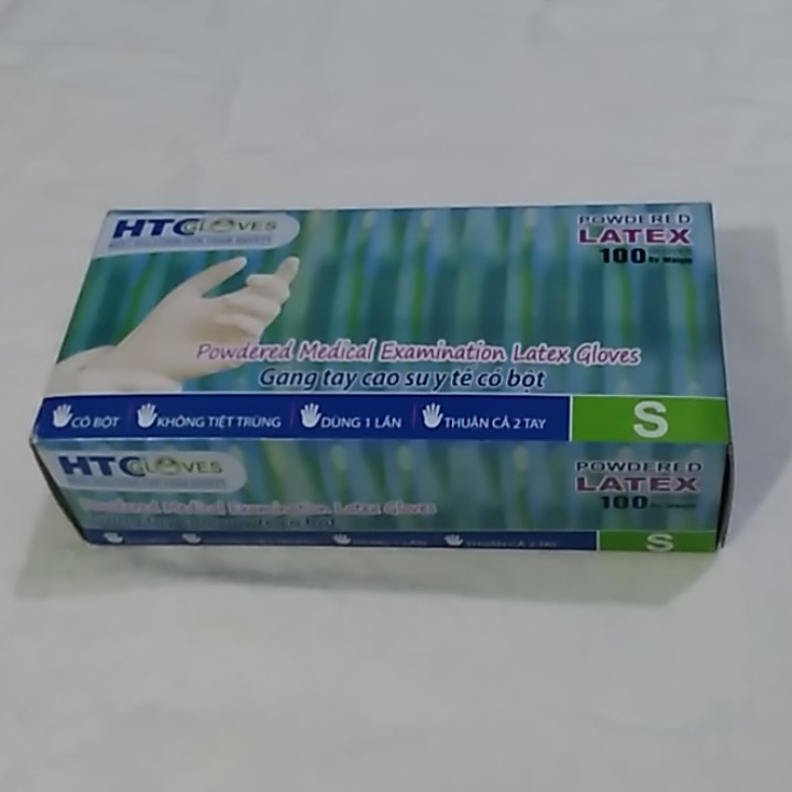 [HCM]Găng tay cao su y tế có bột HTCglove
