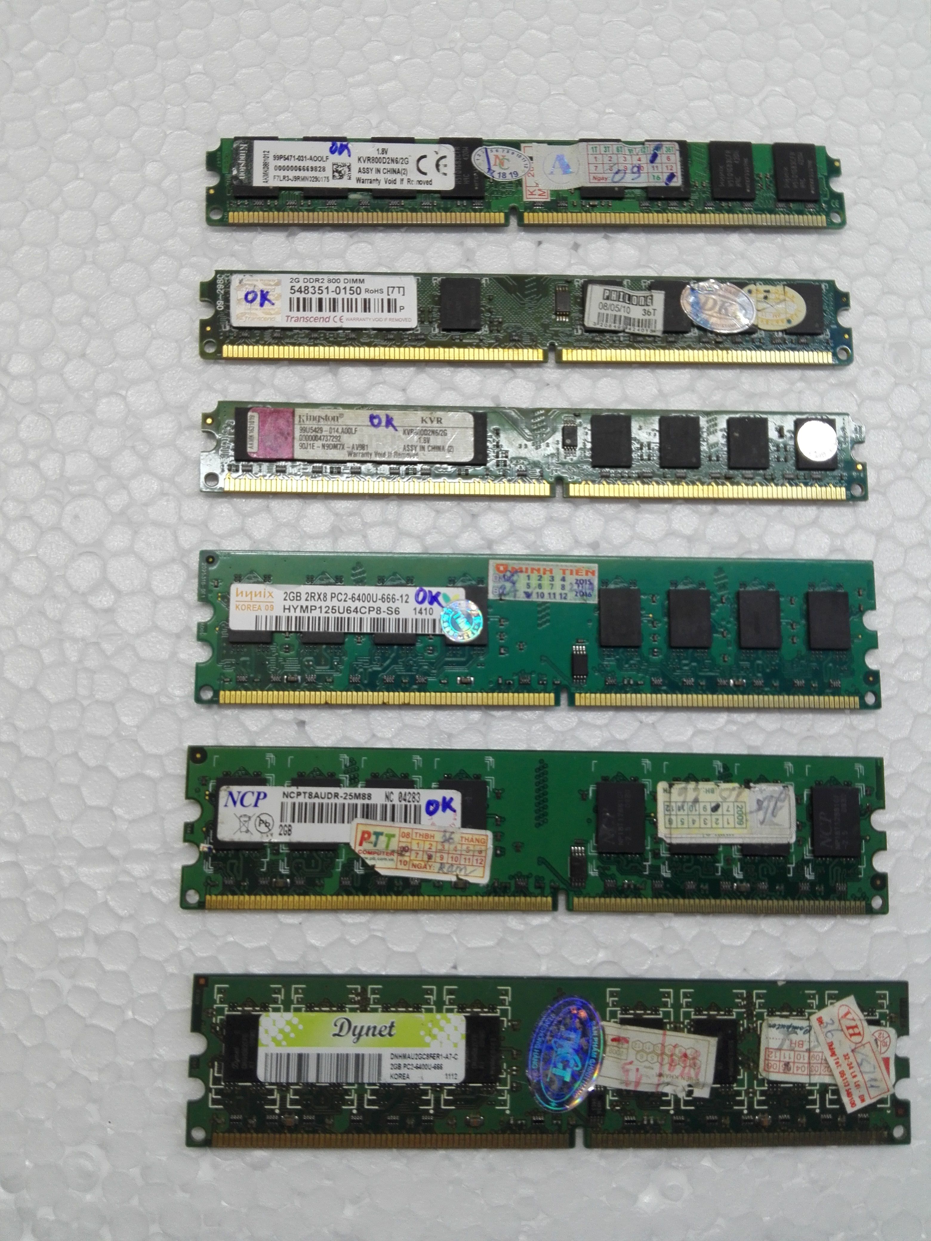 Ram DDR2 Máy tính 2Gb PC 667 PC 800