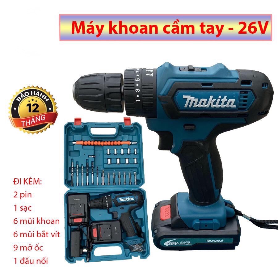 Máy khoan pin cầm tay Maktia 26V