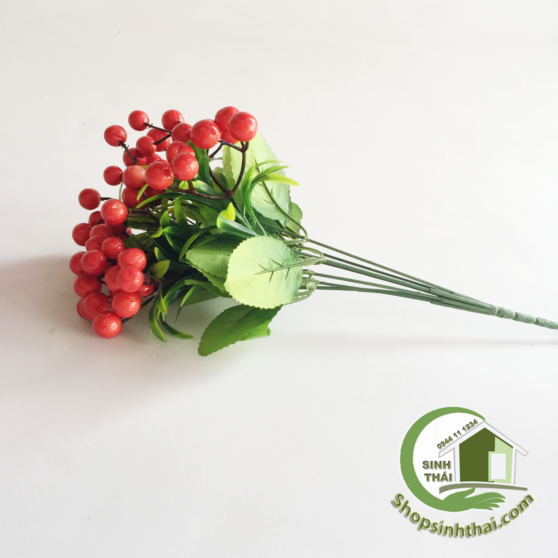 [HCM]Cành trái cây giả - bụi quả cherry màu đỏ