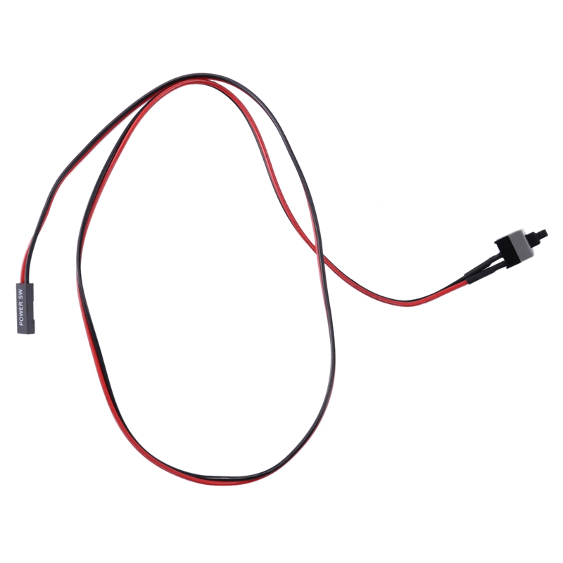 2 Pack 2 Pin SW PC Power Cable on/off Push Button ATX Computer Switch Wire 45cm