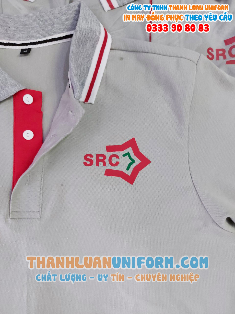 Áo Đồng Phục Cổ Trụ Công Ty SRC